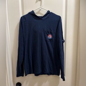 Vineyard Vines Texas Rangers Shirt Hood Long Sleeve Mens Medium  Navy Blue MLB